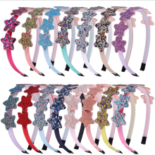 UNIQ Glitter Girls Headbands Rainbow Star Hariband for Children Girls Hair Accessories for Kids